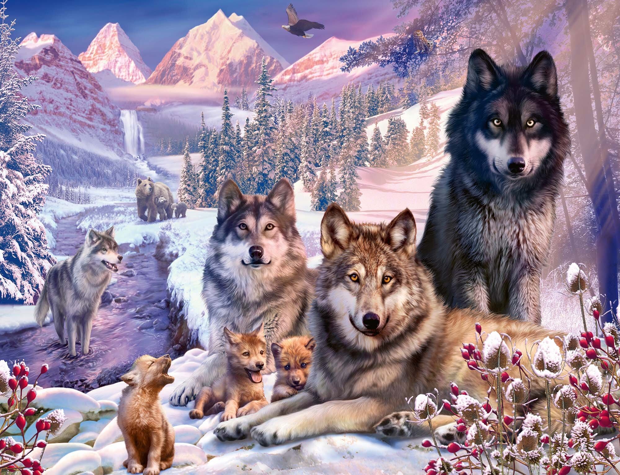 Ravensburger Palapeli, Wolves in the Snow 2000 palaa