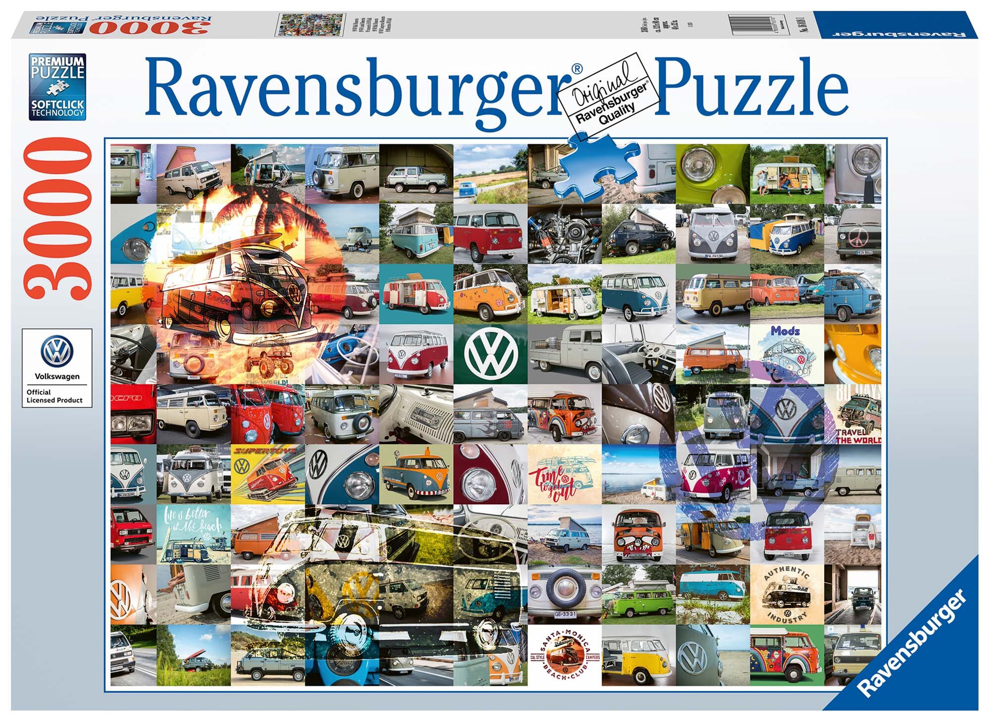 Ravensburger Palapeli, 99 VW Bulli Moments 3000 palaa