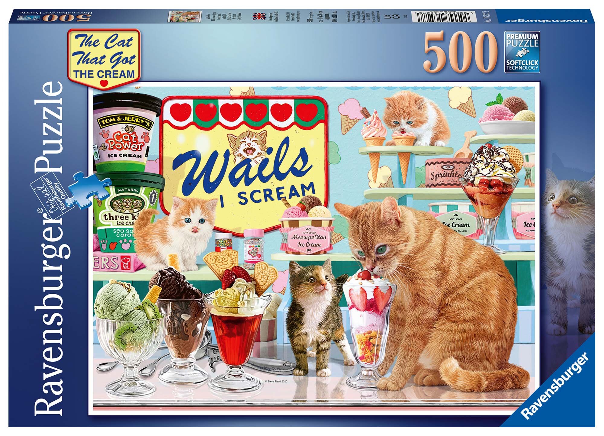 Ravensburger Palapeli, The Cat who go the cream! 500 palaa