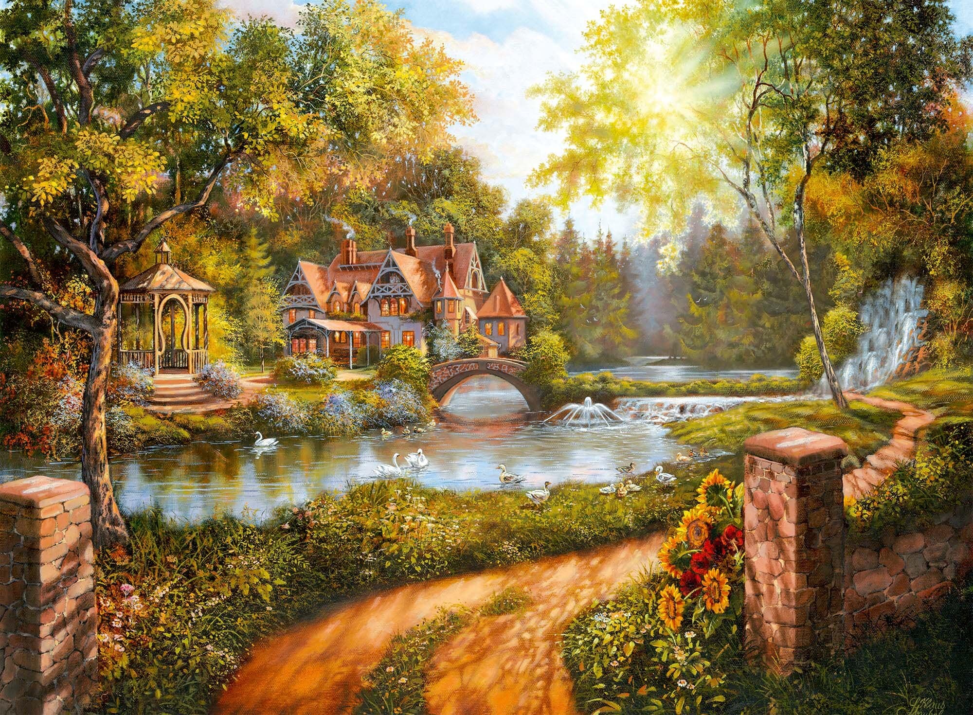 Ravensburger Palapeli, Cottage by the River 500 palaa