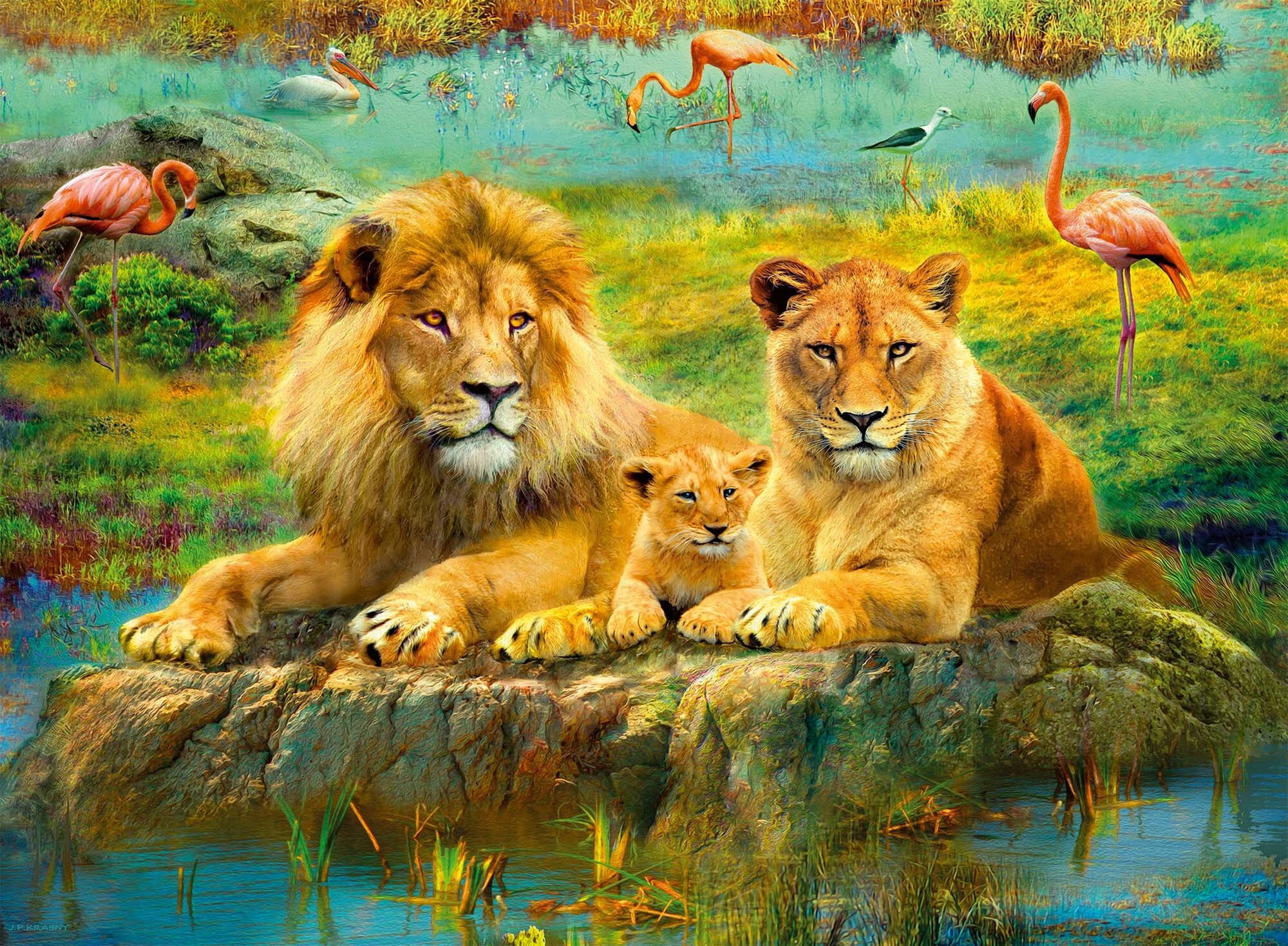 Ravensburger Palapeli, Lions in the Savannah 500 palaa
