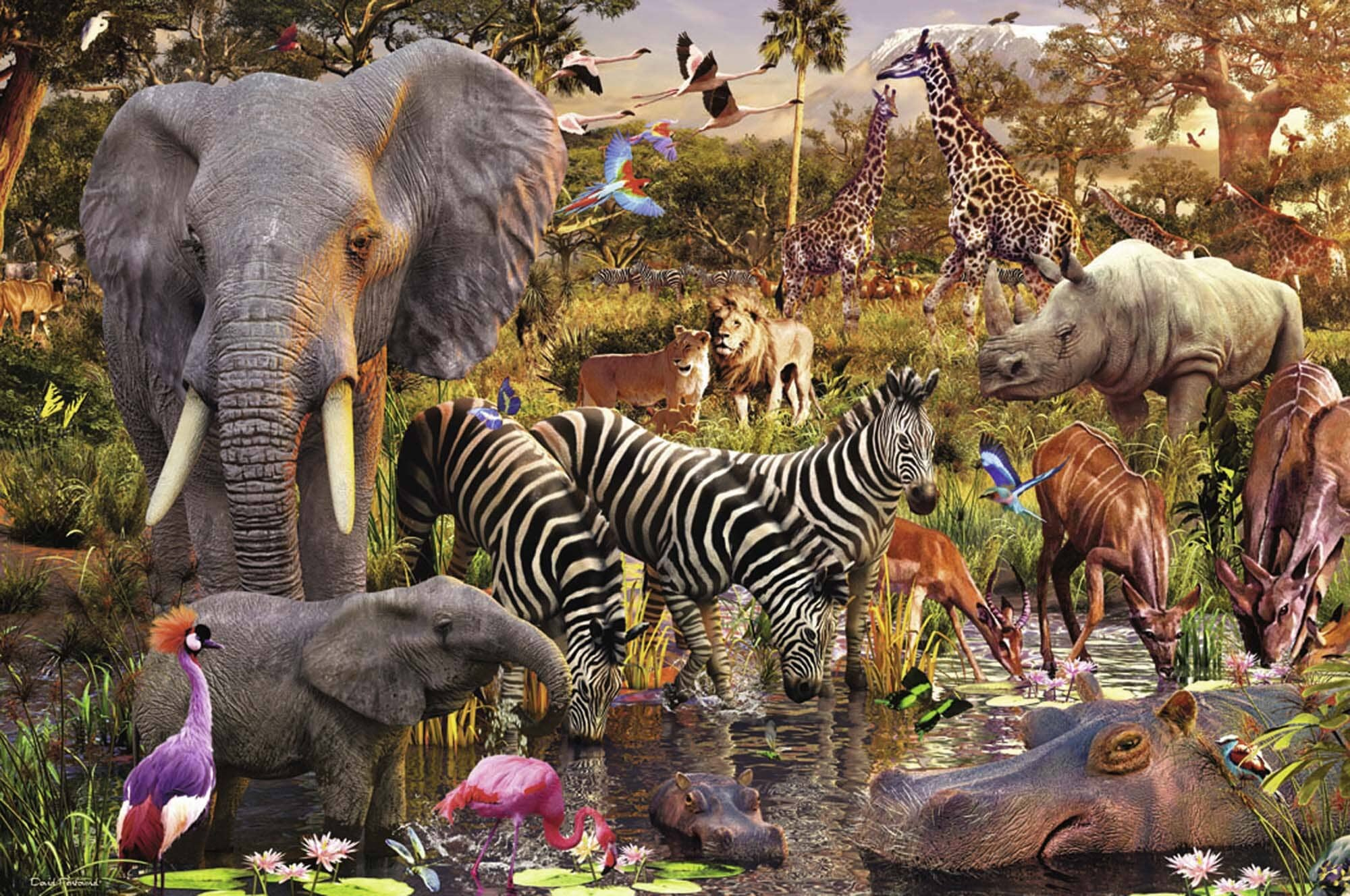 Ravensburger Palapeli, African Animals 3000 palaa