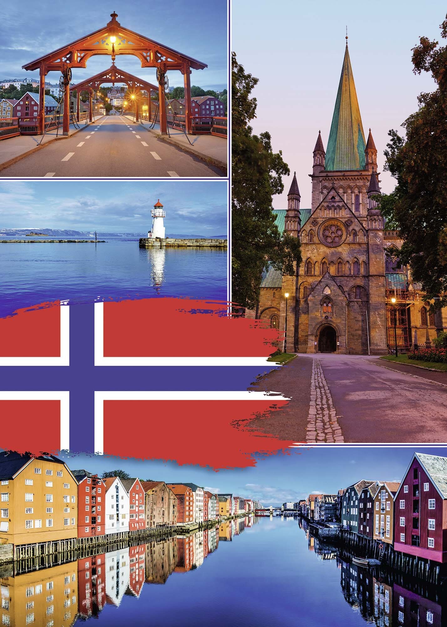 Ravensburger Palapeli, Trondheim, Norway - Collage 1000 palaa