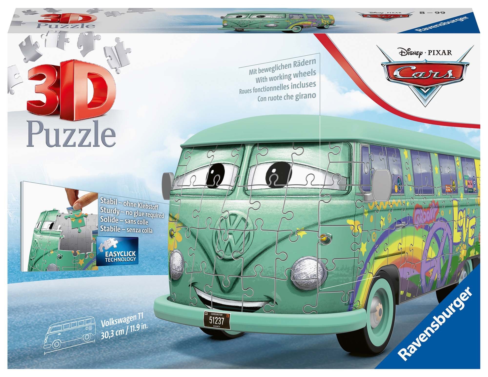 Ravensburger 3D Palapeli, Disney Autot - Volkswagen Fillmore 162 palaa