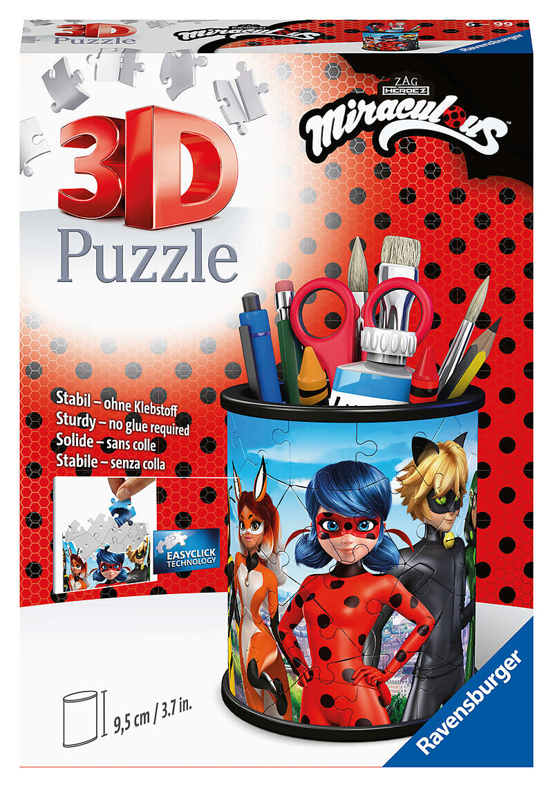 Ravensburger 3D Palapeli, Miraculous Ladybug kynäteline 54 palaa