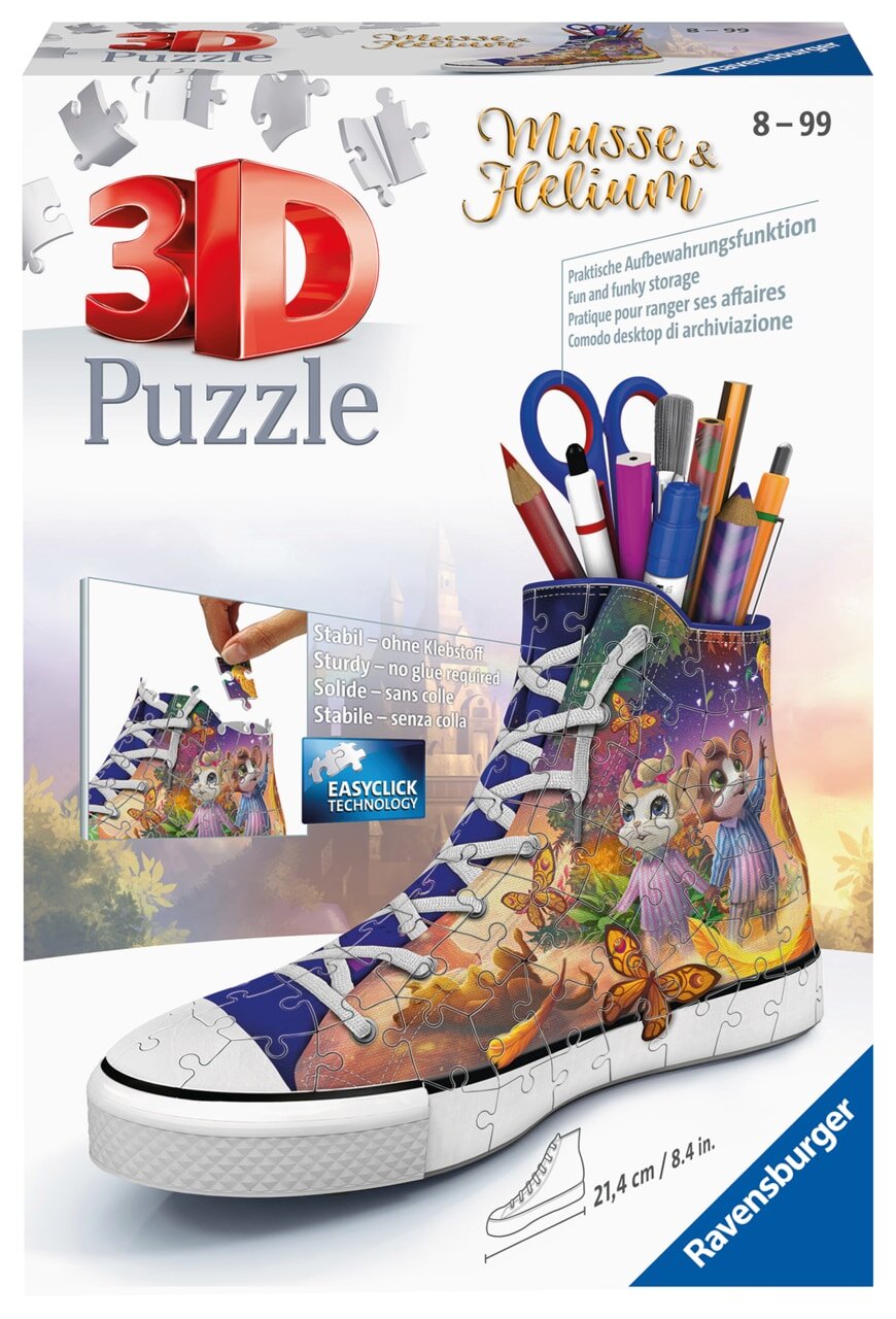 Ravensburger 3D Palapeli, Musse & Helium Sneaker 108 palaa