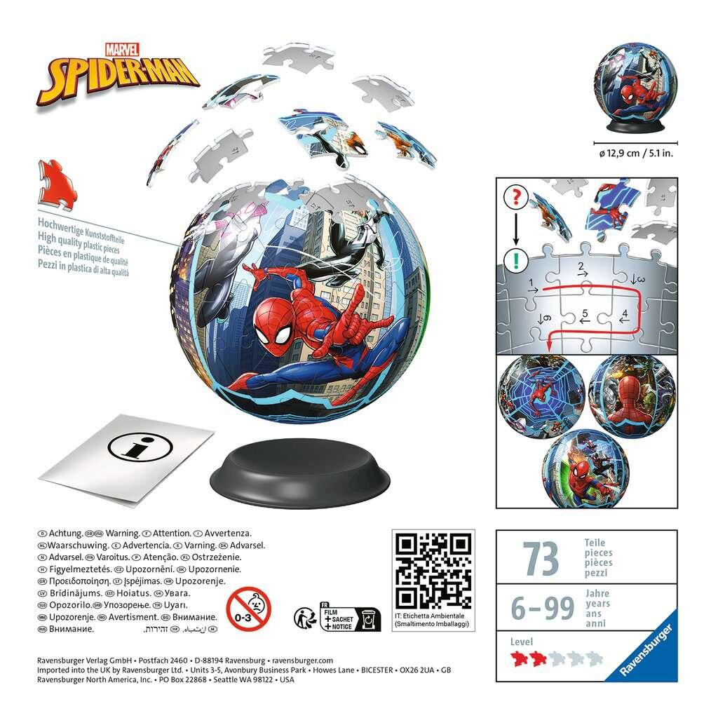 Ravensburger 3D Palapeli - Spiderman 72 palaa