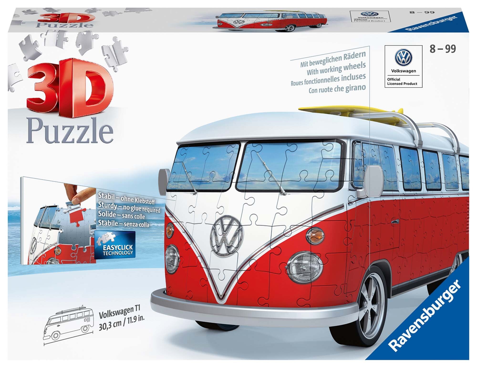 Ravensburger 3D Palapeli, VW Bus T1  162 palaa
