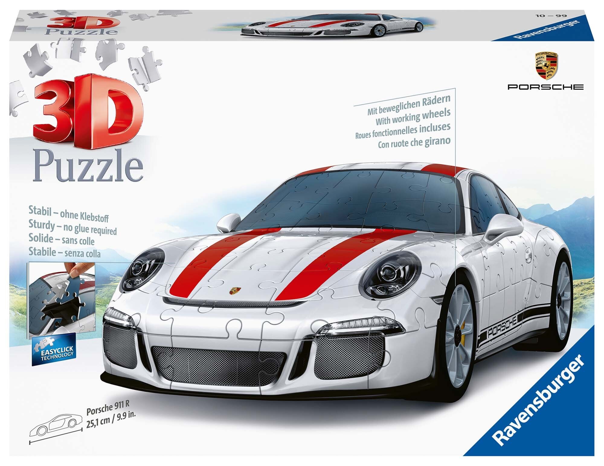 Ravensburger 3D Palapeli, Porsche 911 R 108 palaa