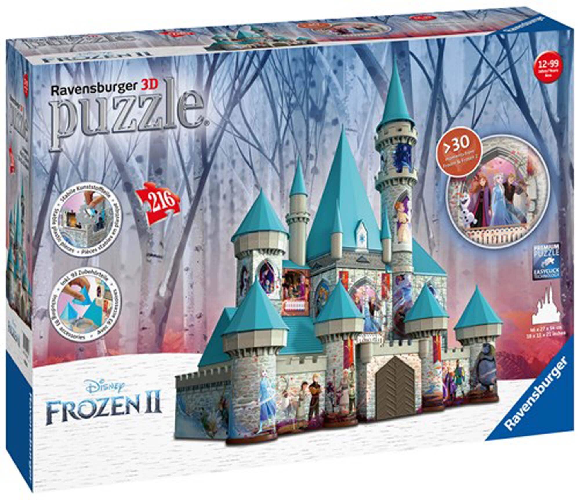 Ravensburger 3D Palapeli, Disney Frozen Linna 216 palaa