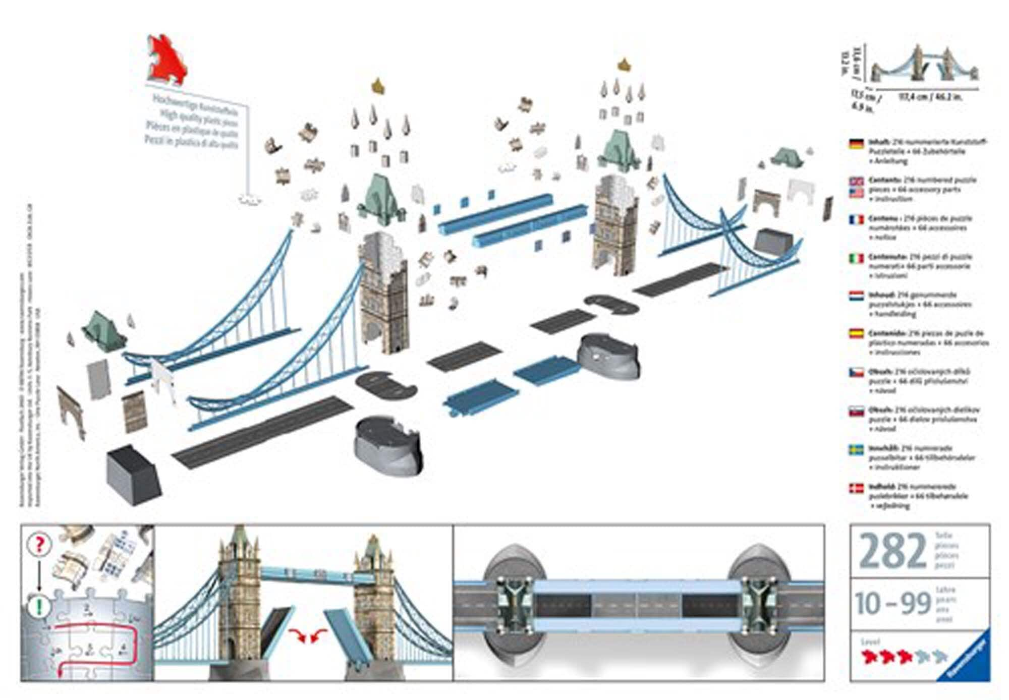 Ravensburger 3D Palapeli, Tower Bridge 216 palaa