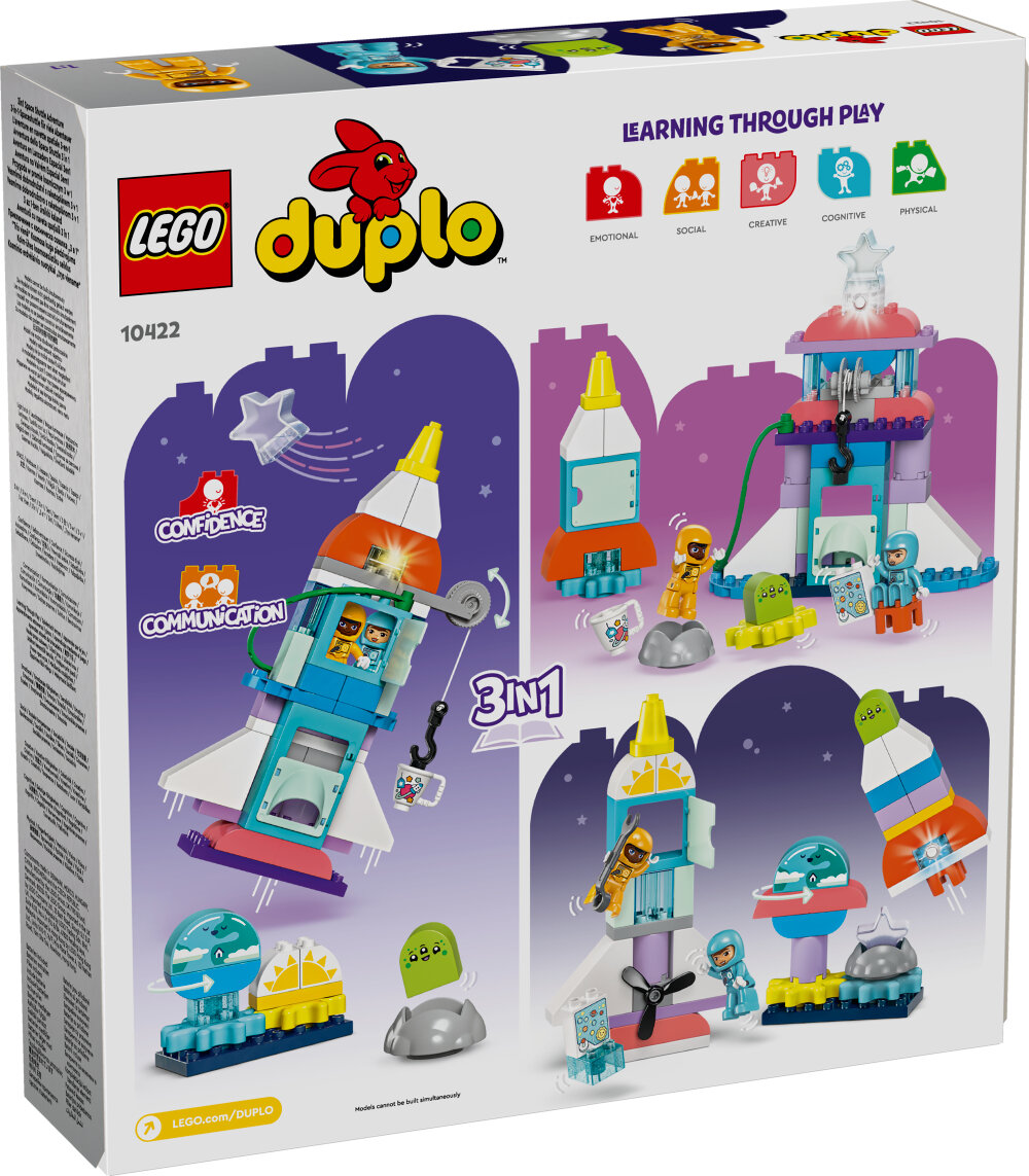 LEGO Duplo - 3-in-1-avaruussukkulaseikkailu 3+