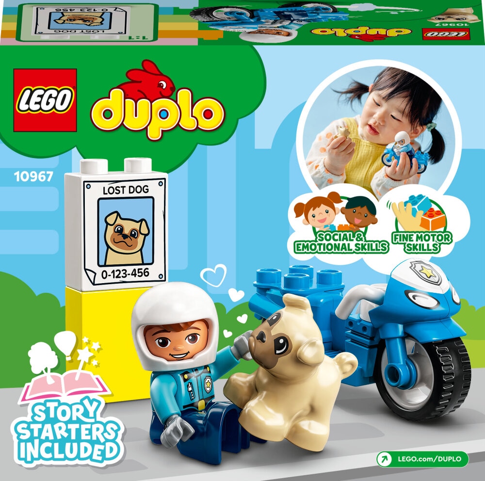 LEGO Duplo - Poliisimoottoripyörä 2+