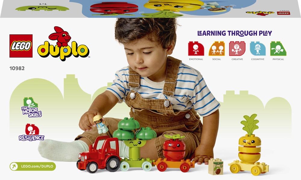 LEGO Duplo - Hedelmä- ja vihannesviljelijän traktori 1+