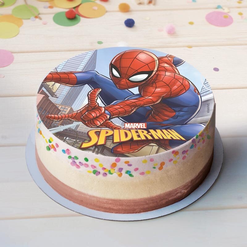 Kakkukuva Spiderman - Vohveli 20 cm