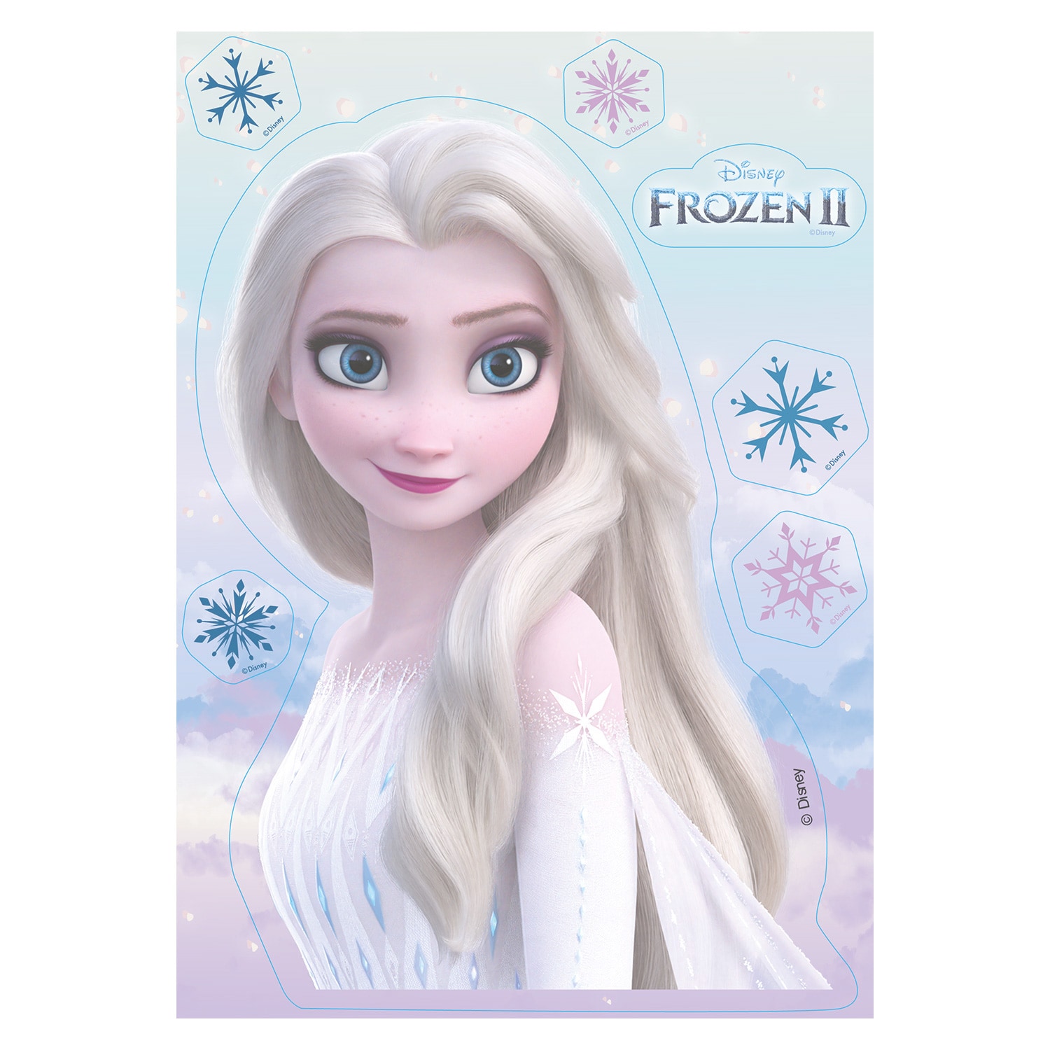 Frozen Elsa - Kakkukoriste Vohveli 7 kpl