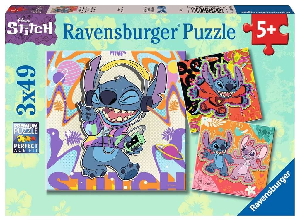 Ravensburger Palapeli - Stitch 3x49 palaa