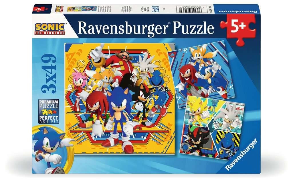 Ravensburger Palapeli - Sonic Core 3x49 palaa