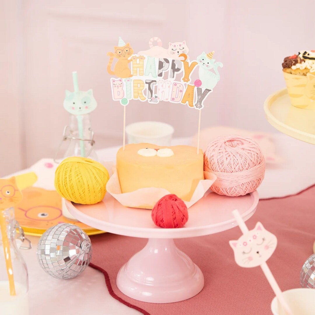 Kissa Cake Topper Happy Birthday