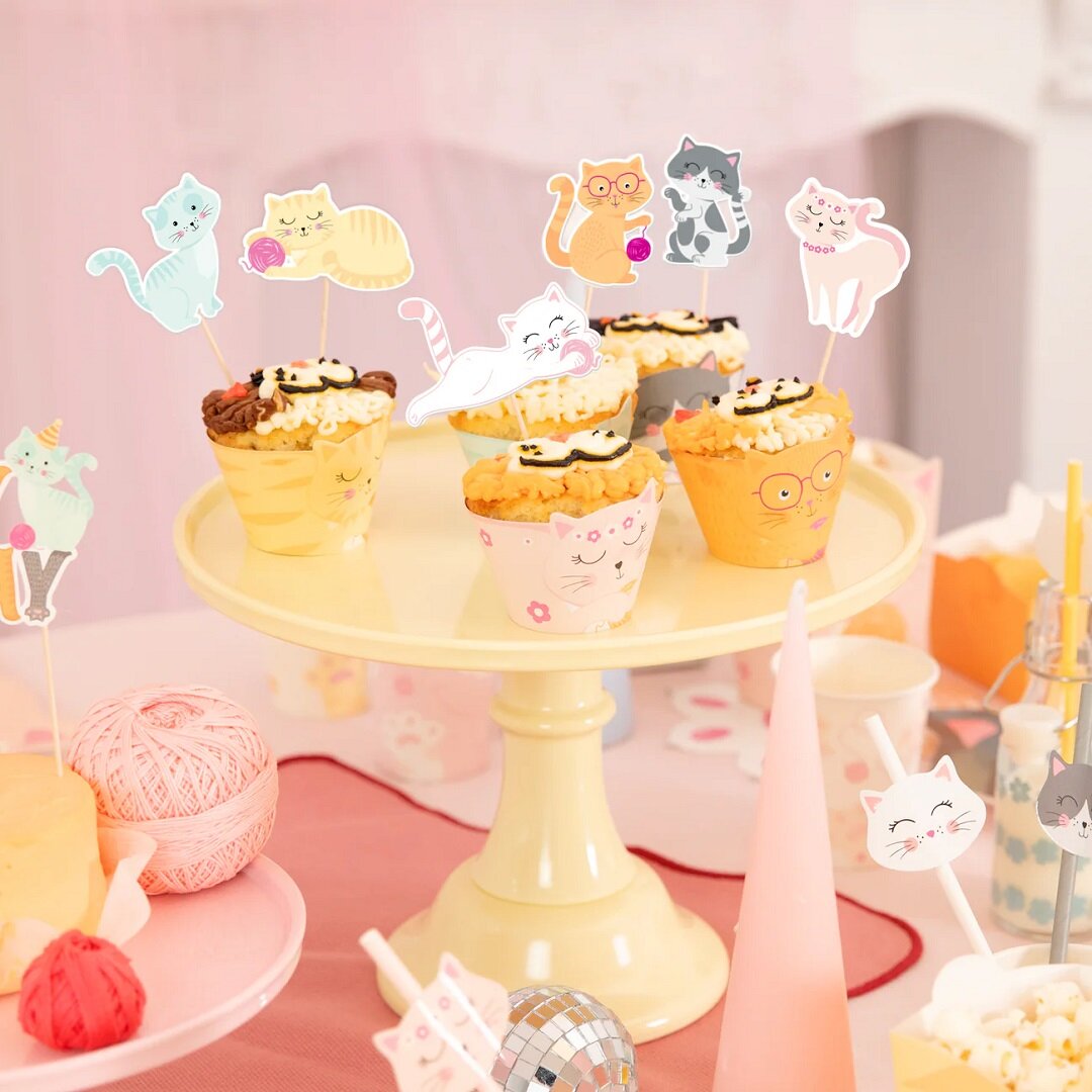 Kissa Cake Toppers 6 kpl