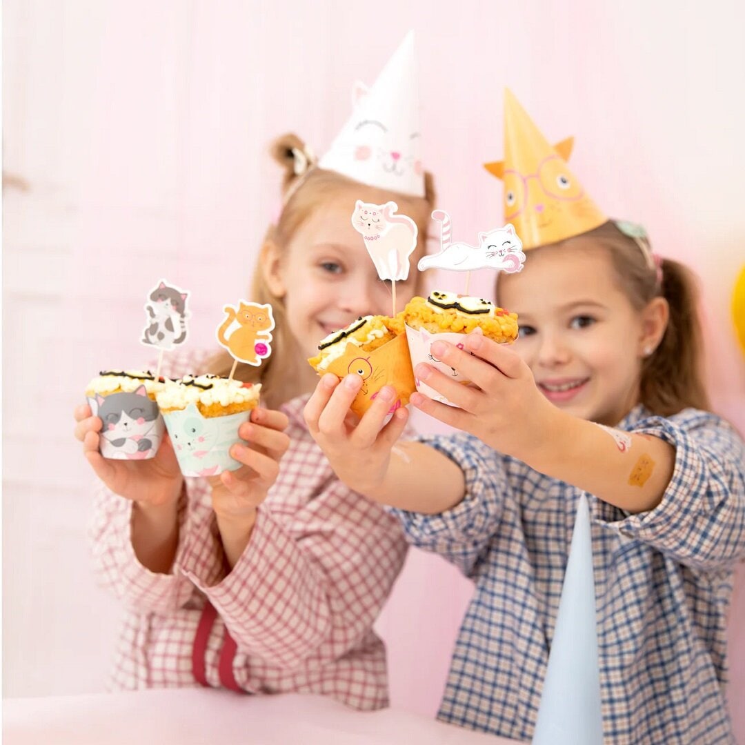 Kissa Cake Toppers 6 kpl