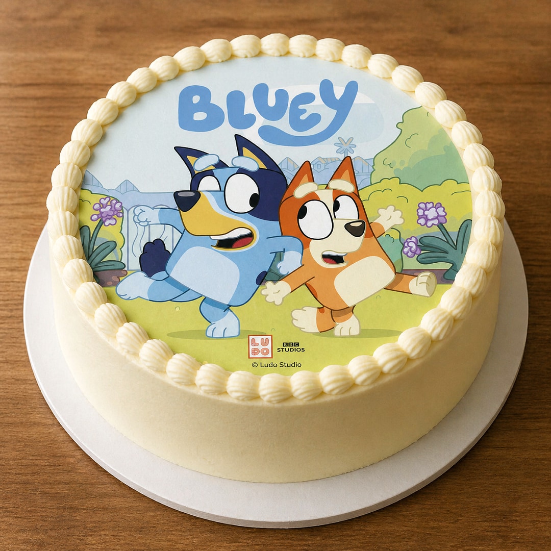 Kakkukuva Bluey - Vohveli 20 cm
