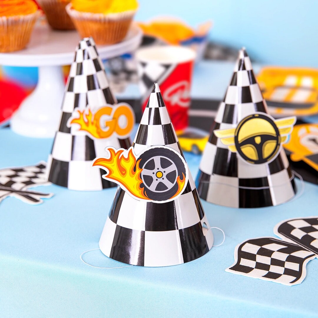 Racing Car Juhlahatut 6 kpl