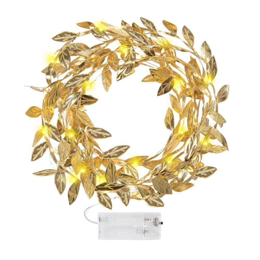 LED-valonauha Kultaiset Lehdet 3 m