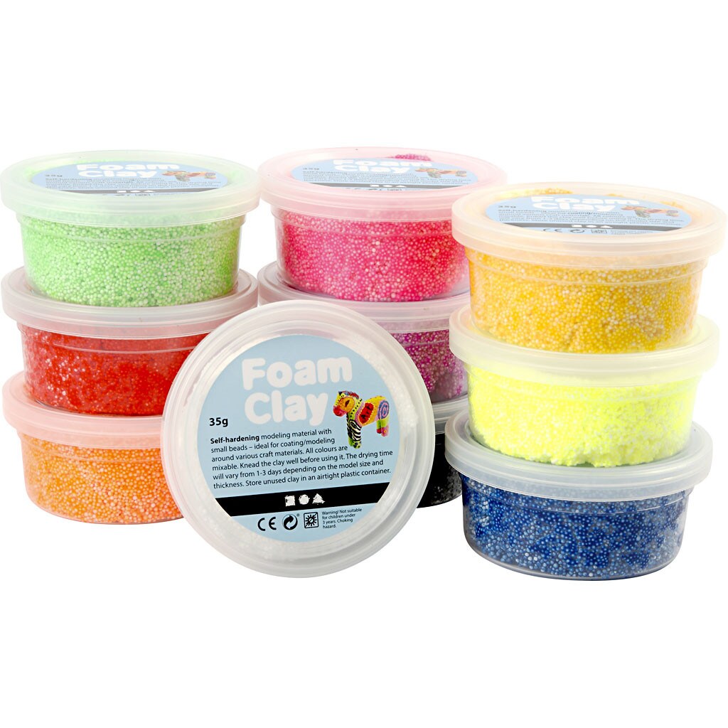 Foam Clay® - eri värejä 10 kpl 