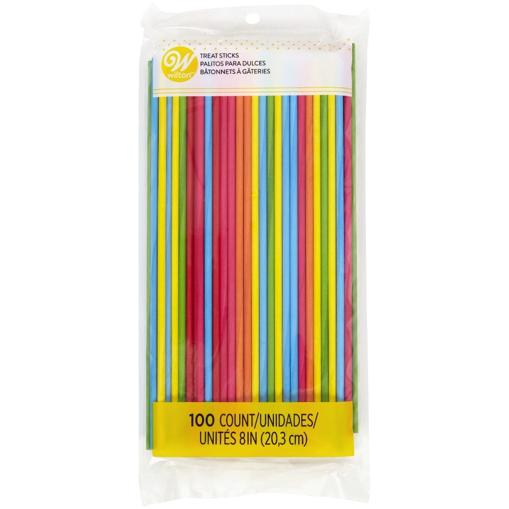 Wilton - Sateenkaaren väriset Cake pop -tikut 100 kpl