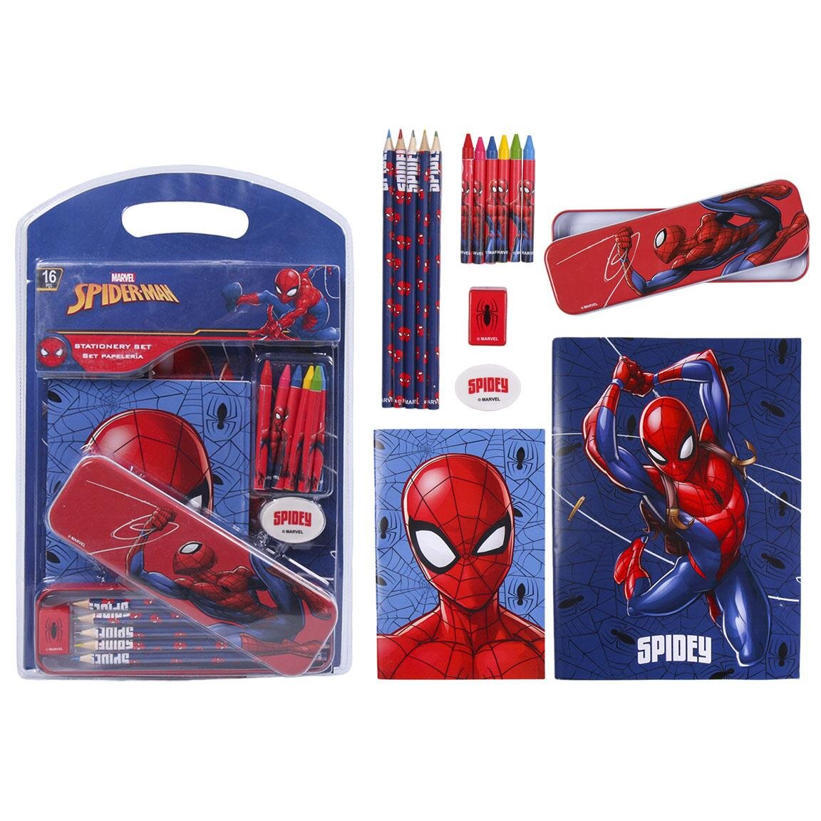 Spiderman - Piirrustussetti 16 kpl