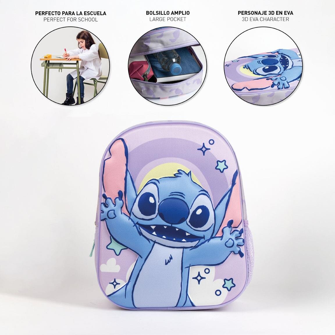 Stitch Lasten reppu 3D-efektillä
