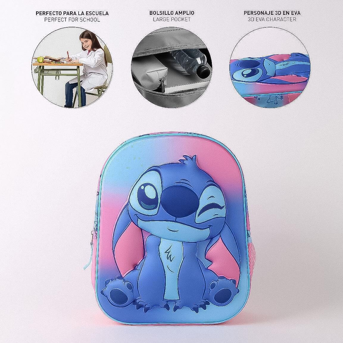 Stitch Lasten reppu 3D-efektillä