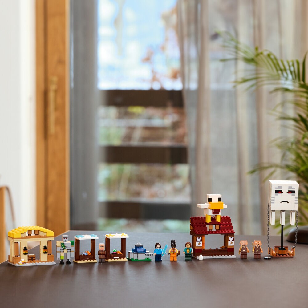 LEGO Minecraft - Hornanhenki-kuumailmapallon hyökkäys kylään 10+