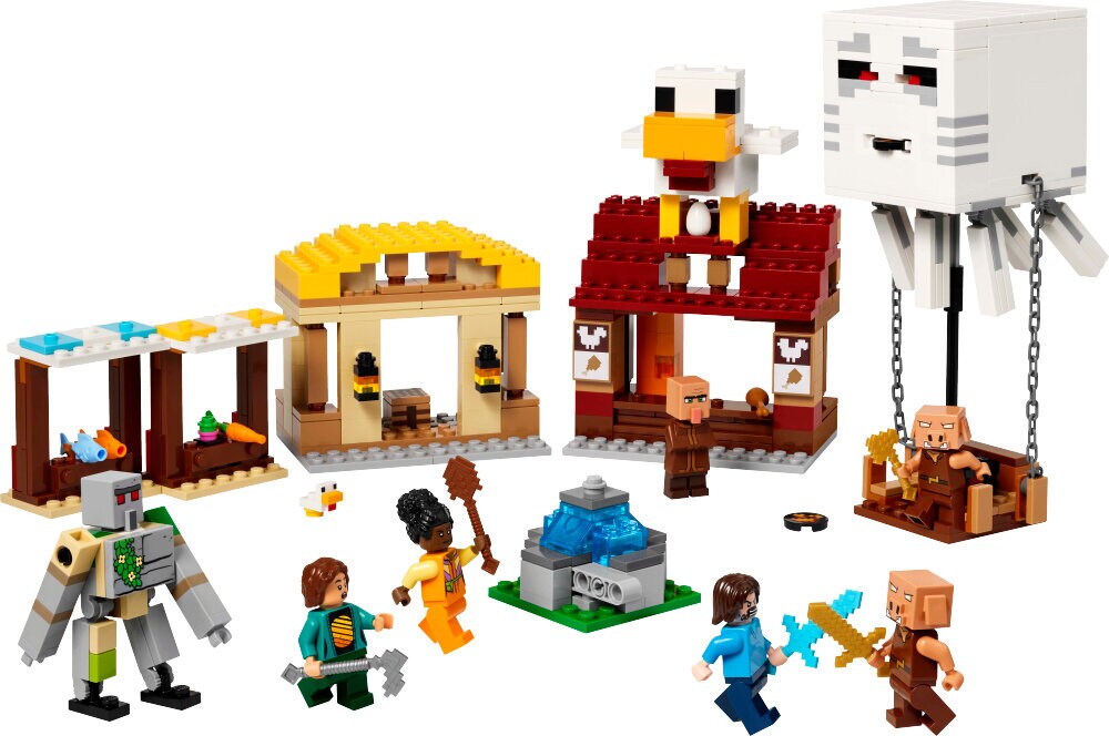 LEGO Minecraft - Hornanhenki-kuumailmapallon hyökkäys kylään 10+