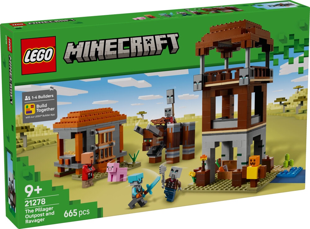LEGO Minecraft - Ryöstelijöiden etuvartioasema ja Tuhokylvyri 9+