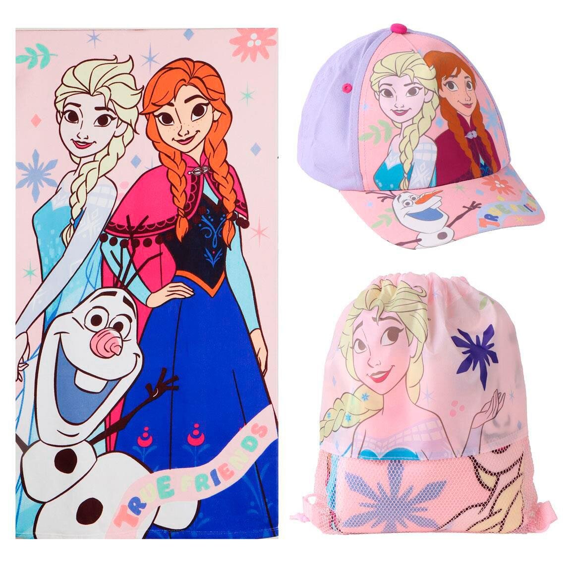 Disney Frozen - Pyyhe, lippis ja jumppakassi