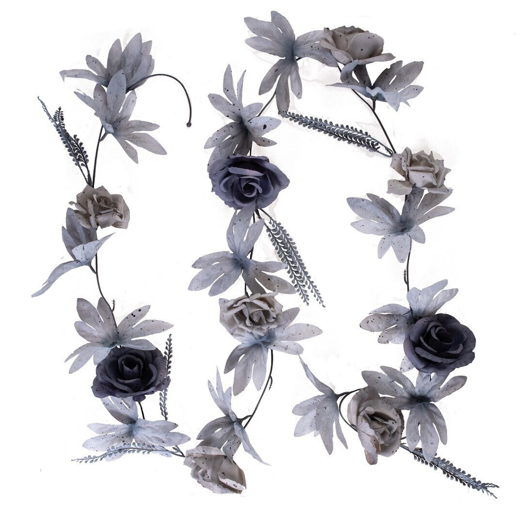Viirinauha harmailla kukilla 220 cm
