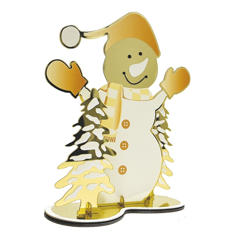 Joulukoriste peilit - Kultainen lumiukko 20 cm