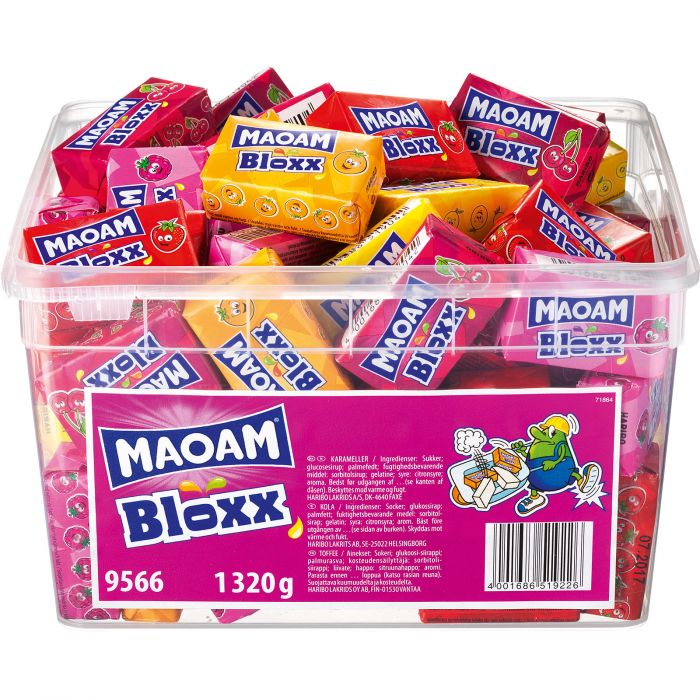 Maoam Bloxx Hedelmätoffee Megapakkaus 1,32 kg