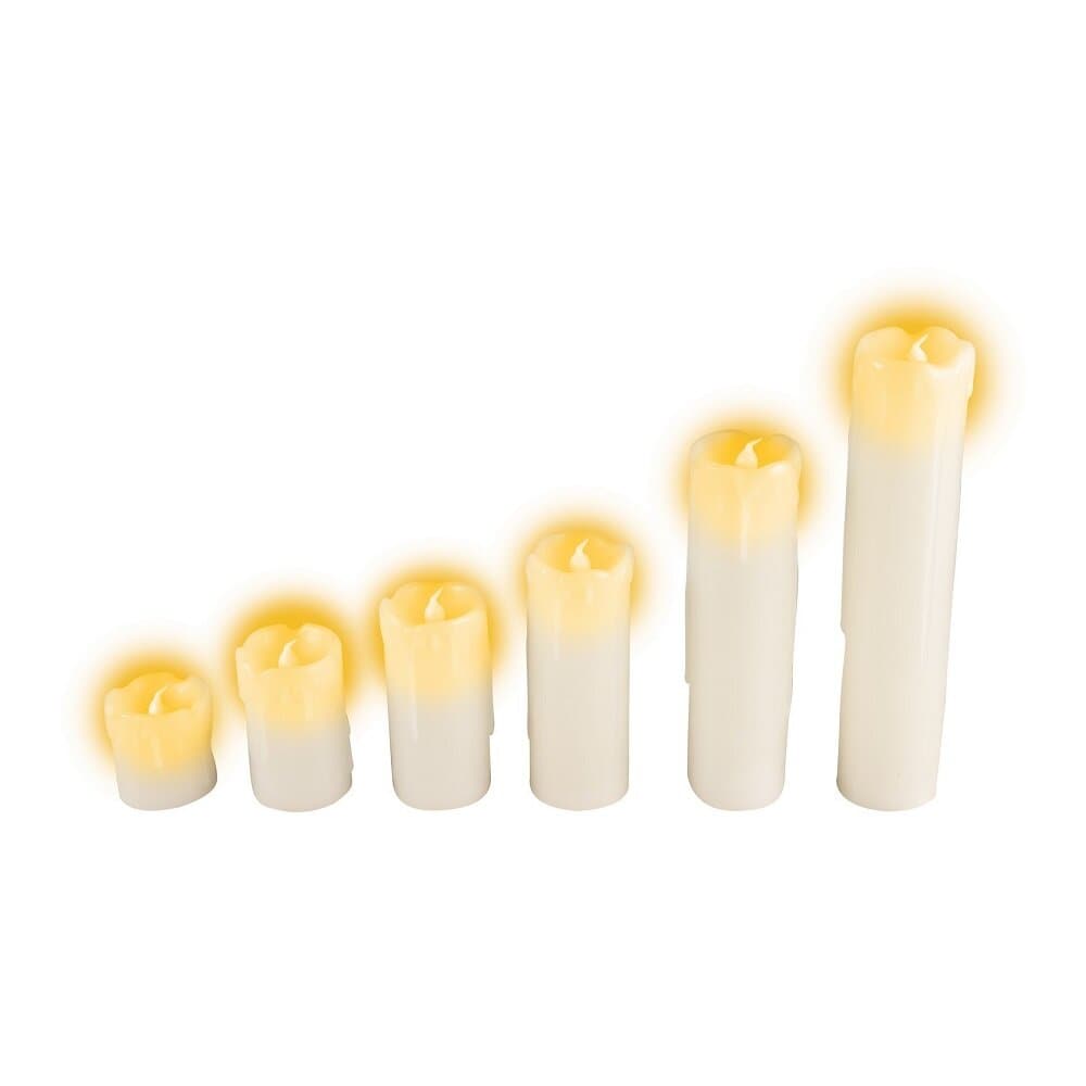 LED-kynttilät 5-20 cm 6 kpl