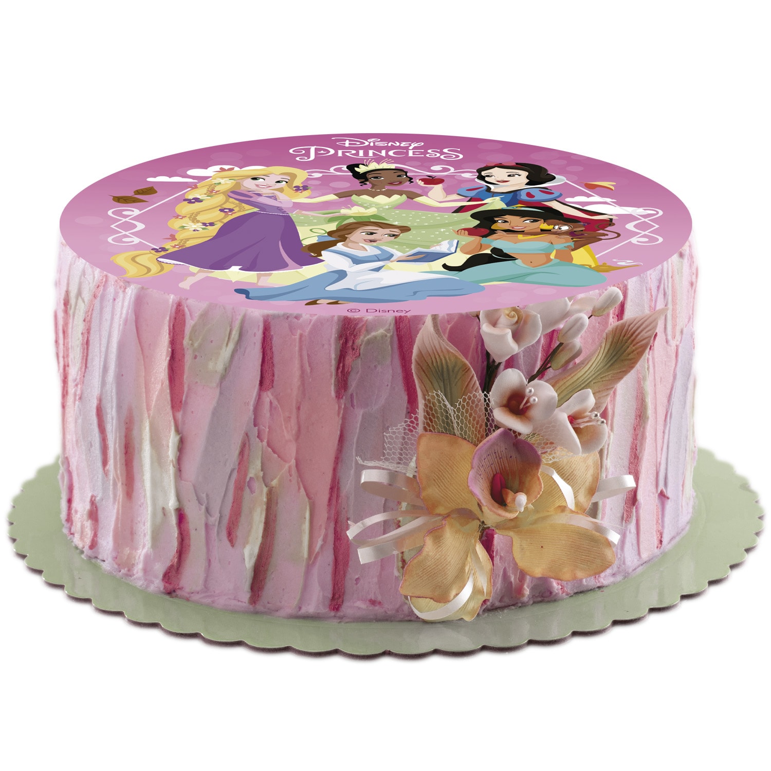 Kakkukuva Disney Prinsessat - Sokeriton sokerimassa 15,5 cm