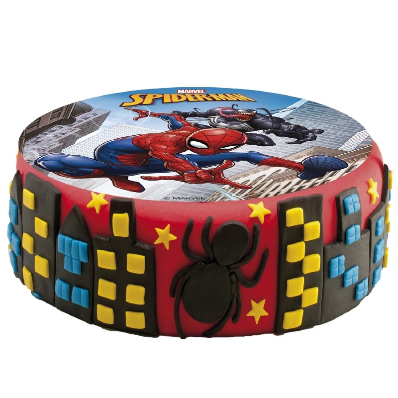 Kakkukuva Spiderman - Sokeriton massa 15,5 cm