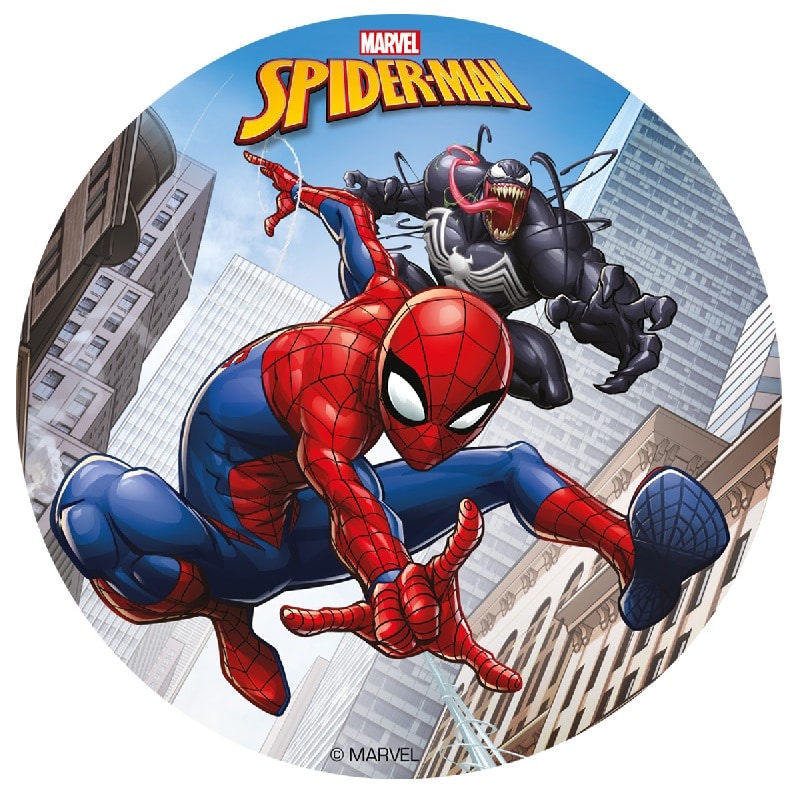 Kakkukuva Spiderman - Sokeriton massa 15,5 cm