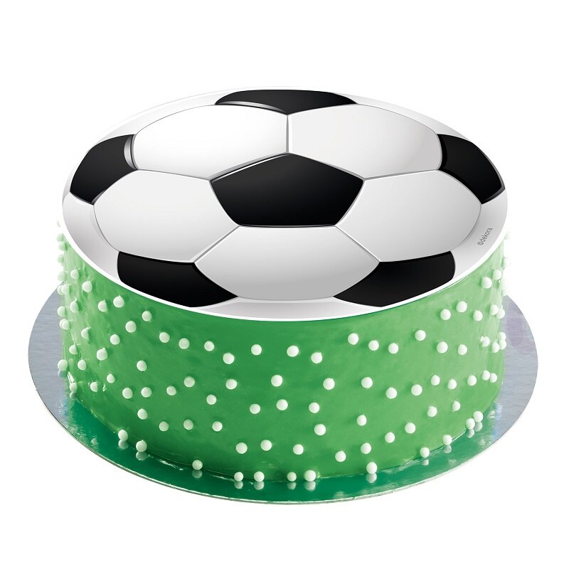 Kakkukuva Jalkapallo - Sokerimassa 15,5 cm