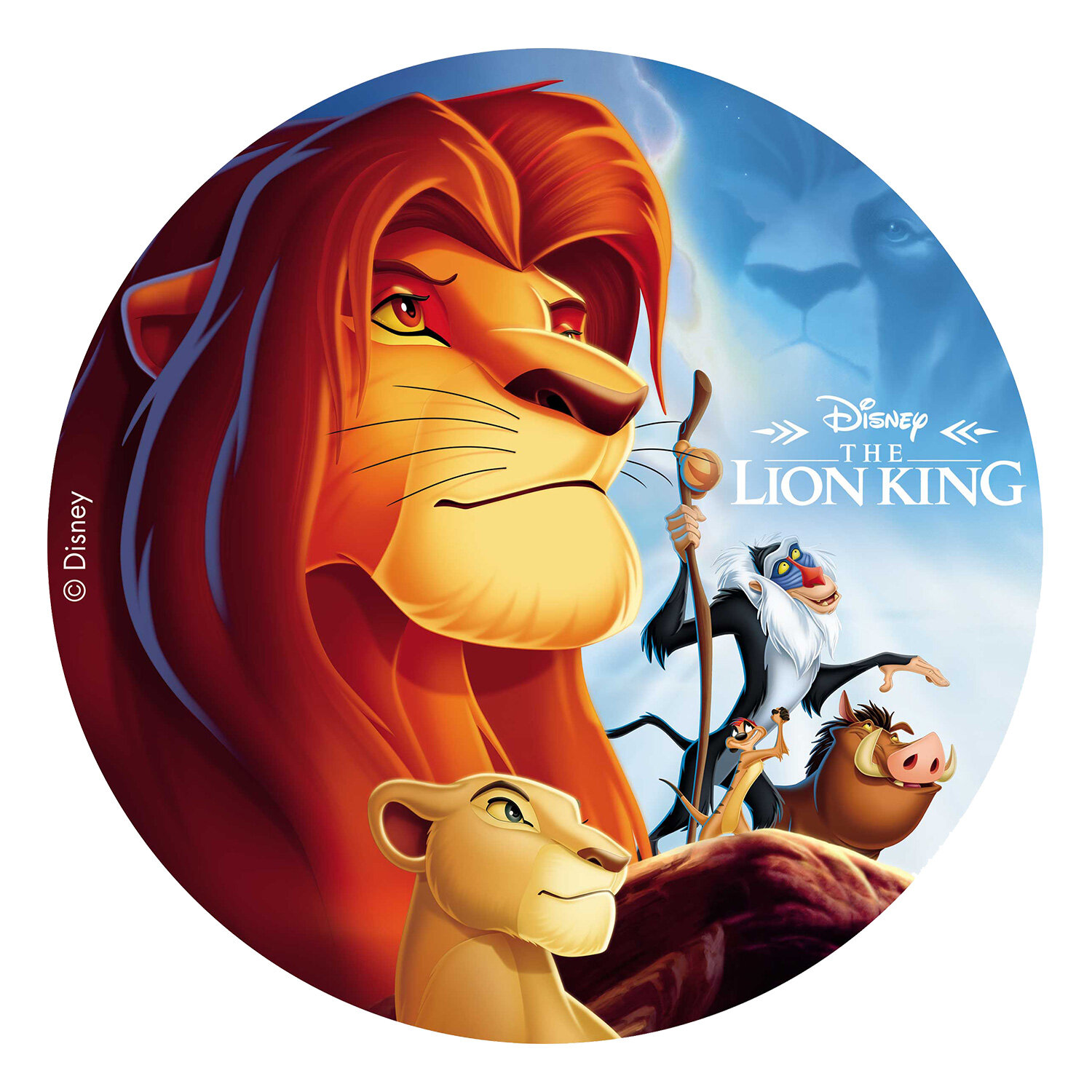 Kakkukuva Disney Leijonakuningas - Sokerimassa 20 cm