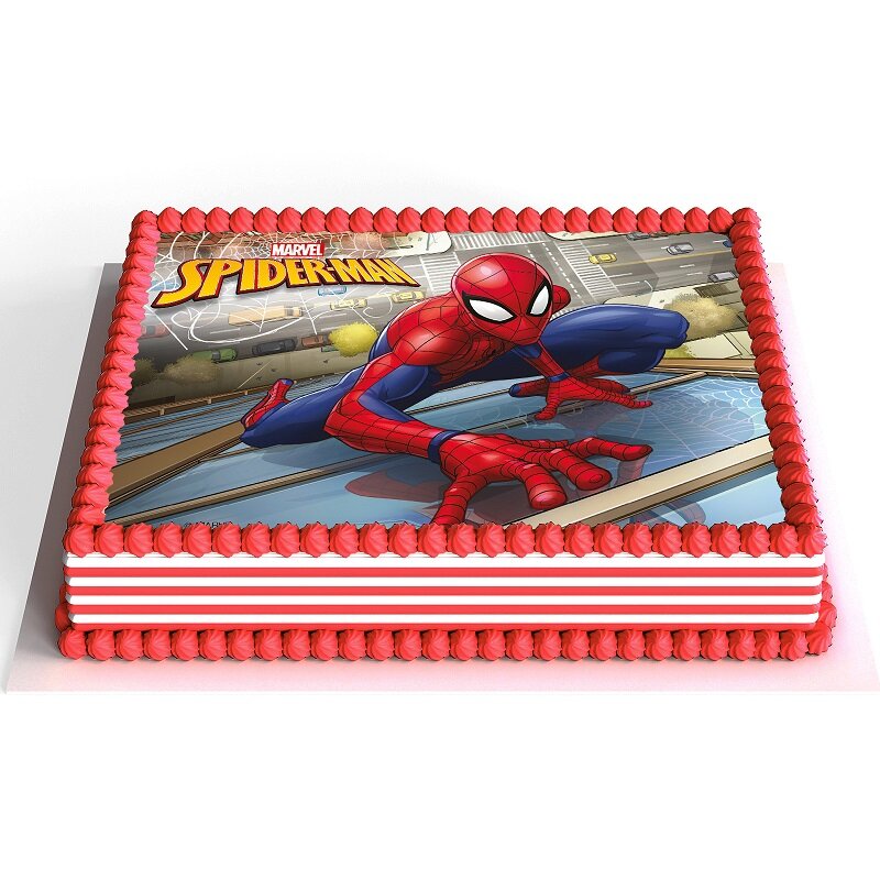 Spiderman Kakkukuva - Sokerimassa 15 x 21 cm