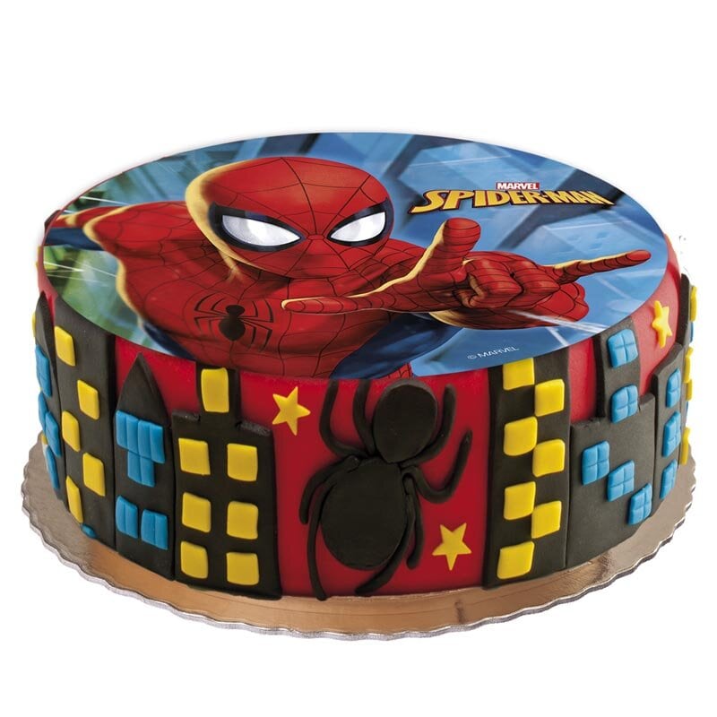 Kakkukuva Spiderman, Sokerimassa 20 cm