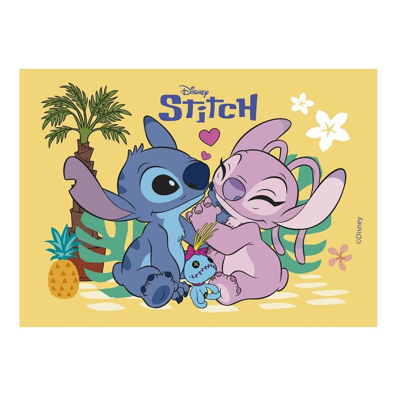 Kakkukuva Lilo & Stitch - Sokerimassa 15 x 21 cm