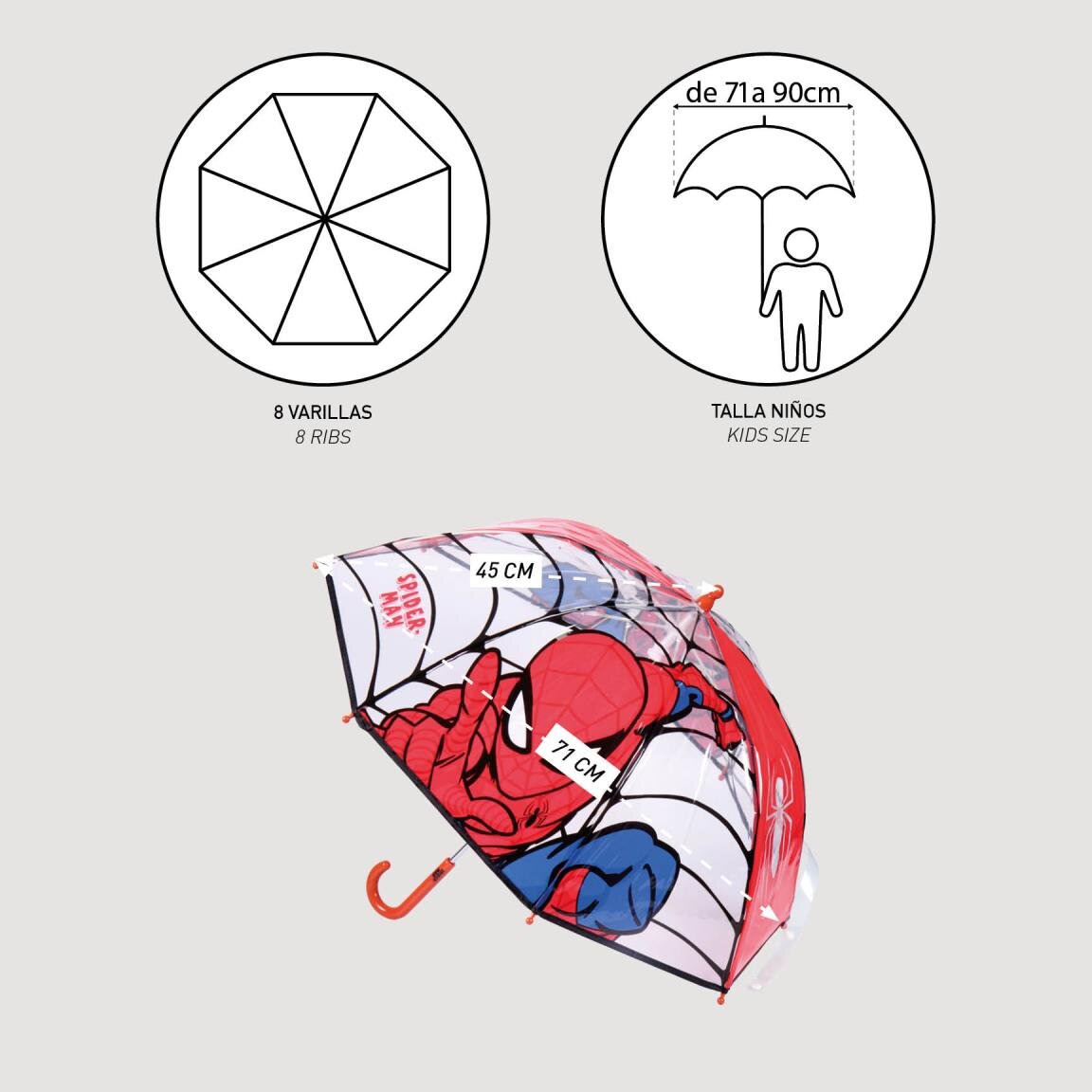 Spiderman Lasten Sateenvarjo
